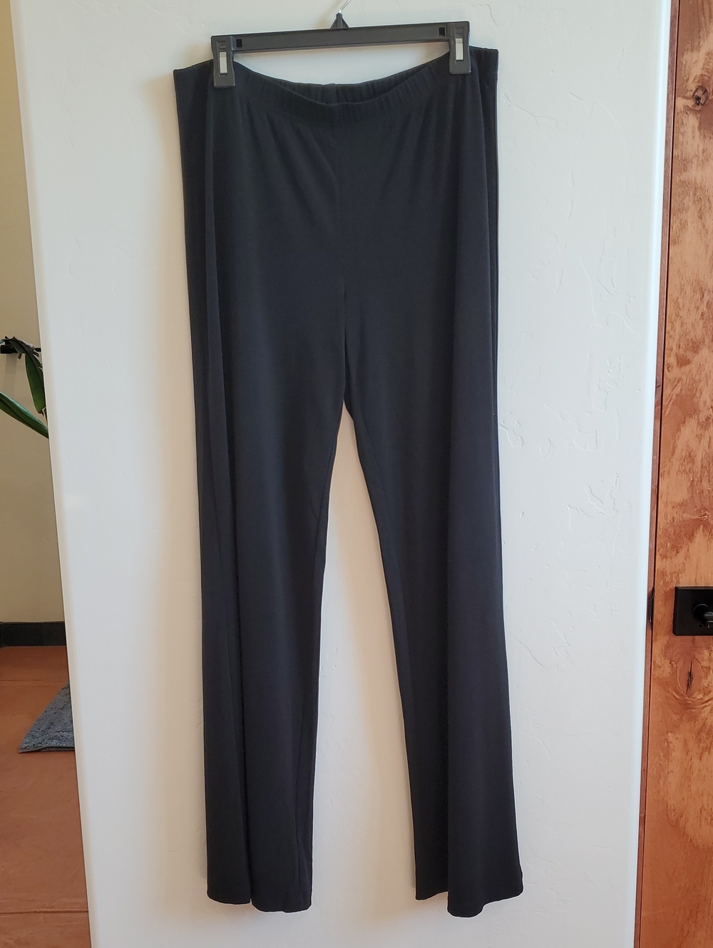 Black Pull-On Stretch Pants Tall